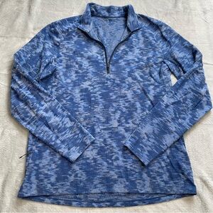 Lululemon Surge Warm Pullover Sweatshirt XL Men’s Blue Camo Running Shirt
